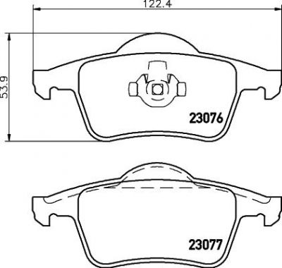 Hella 8DB 355 008-871 комплект тормозных колодок, дисковый тормоз на VOLVO S80 I (TS, XY)