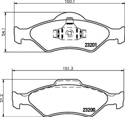 Hella 8DB 355 008-891 комплект тормозных колодок, дисковый тормоз на FORD FIESTA IV (JA_, JB_)