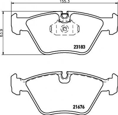 HELLA КОМПЛЕКТ ТОРМОЗНЫХ КОЛОДОК, ДИСКОВЫЙ ТОРМОЗ (8DB 355 009-001)