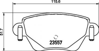 Hella 8DB 355 009-081 комплект тормозных колодок, дисковый тормоз на JAGUAR X-TYPE (CF1)