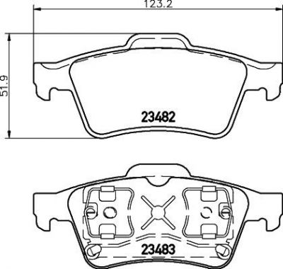 HELLA КОМПЛЕКТ ТОРМОЗНЫХ КОЛОДОК, ДИСКОВЫЙ ТОРМОЗ (8DB 355 009-121)