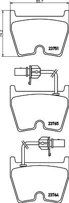 HELLA КОМПЛЕКТ ТОРМОЗНЫХ КОЛОДОК, ДИСКОВЫЙ ТОРМОЗ (8DB 355 009-191)