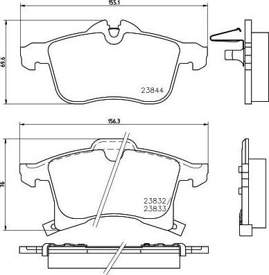 Hella 8DB 355 009-221 комплект тормозных колодок, дисковый тормоз на OPEL ZAFIRA B Van