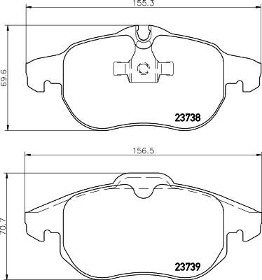 HELLA КОМПЛЕКТ ТОРМОЗНЫХ КОЛОДОК, ДИСКОВЫЙ ТОРМОЗ (8DB 355 009-311)