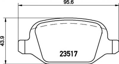 Hella 8DB 355 009-361 комплект тормозных колодок, дисковый тормоз на FIAT LINEA (323)