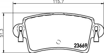 Hella 8DB 355 009-421 комплект тормозных колодок, дисковый тормоз на OPEL MOVANO Combi (J9)