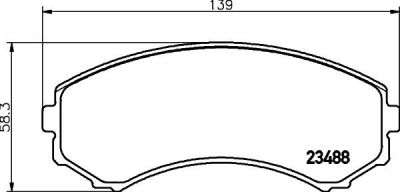 HELLA КОМПЛЕКТ ТОРМОЗНЫХ КОЛОДОК, ДИСКОВЫЙ ТОРМОЗ (8DB 355 009-461)