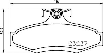 Hella 8DB 355 009-491 комплект тормозных колодок, дисковый тормоз на SSANGYONG KORANDO (KJ)