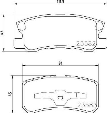 HELLA КОМПЛЕКТ ТОРМОЗНЫХ КОЛОДОК, ДИСКОВЫЙ ТОРМОЗ (8DB 355 009-691)