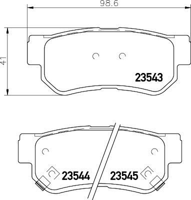 HELLA КОМПЛЕКТ ТОРМОЗНЫХ КОЛОДОК, ДИСКОВЫЙ ТОРМОЗ (8DB 355 009-971)