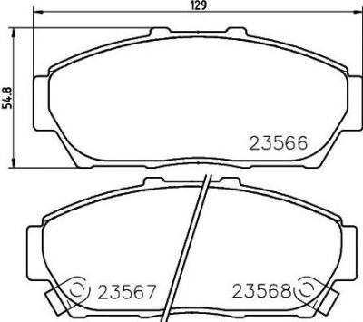 Hella 8DB 355 009-981 комплект тормозных колодок, дисковый тормоз на HONDA INTEGRA купе (DC2, DC4)