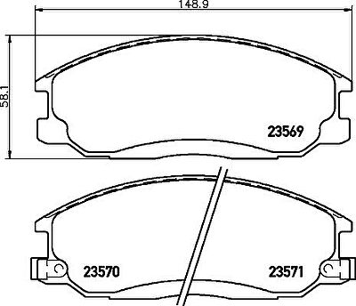 HELLA КОМПЛЕКТ ТОРМОЗНЫХ КОЛОДОК, ДИСКОВЫЙ ТОРМОЗ (8DB 355 009-991)