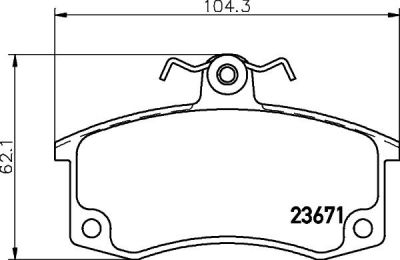 Hella 8DB 355 010-341 комплект тормозных колодок, дисковый тормоз на LADA 112