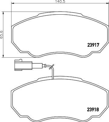 HELLA КОМПЛЕКТ ТОРМОЗНЫХ КОЛОДОК, ДИСКОВЫЙ ТОРМОЗ (8DB 355 010-391)