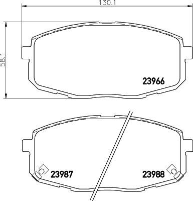 HELLA КОМПЛЕКТ ТОРМОЗНЫХ КОЛОДОК, ДИСКОВЫЙ ТОРМОЗ (8DB 355 010-611)