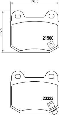 Hella 8DB 355 010-691 комплект тормозных колодок, дисковый тормоз на SUBARU FORESTER (SJ)