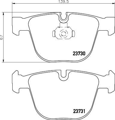 HELLA КОМПЛЕКТ ТОРМОЗНЫХ КОЛОДОК, ДИСКОВЫЙ ТОРМОЗ (8DB 355 010-751)