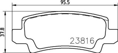 HELLA КОМПЛЕКТ ТОРМОЗНЫХ КОЛОДОК, ДИСКОВЫЙ ТОРМОЗ (8DB 355 010-841)