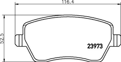 Hella 8DB 355 010-851 комплект тормозных колодок, дисковый тормоз на RENAULT DUSTER