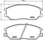 Hella 8DB 355 010-861 комплект тормозных колодок, дисковый тормоз на HYUNDAI EQUUS / CENTENNIAL