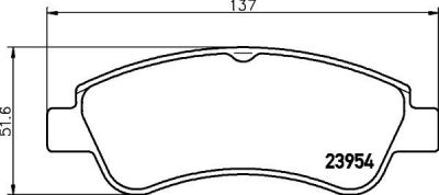 HELLA КОМПЛЕКТ ТОРМОЗНЫХ КОЛОДОК, ДИСКОВЫЙ ТОРМОЗ (8DB 355 011-071)