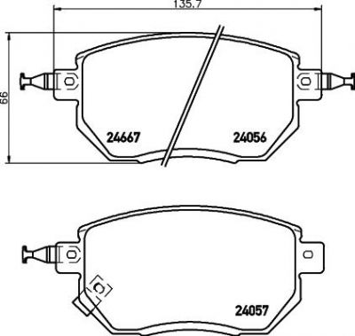HELLA КОМПЛЕКТ ТОРМОЗНЫХ КОЛОДОК, ДИСКОВЫЙ ТОРМОЗ (8DB 355 011-101)