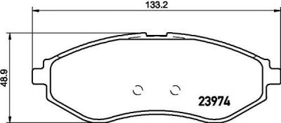 HELLA КОМПЛЕКТ ТОРМОЗНЫХ КОЛОДОК, ДИСКОВЫЙ ТОРМОЗ (8DB 355 011-251)