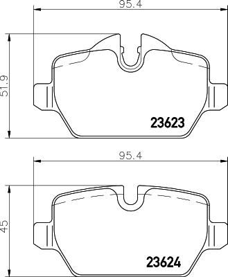 HELLA КОМПЛЕКТ ТОРМОЗНЫХ КОЛОДОК, ДИСКОВЫЙ ТОРМОЗ (8DB 355 011-271)