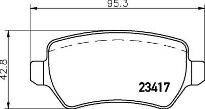 Hella 8DB 355 011-361 комплект тормозных колодок, дисковый тормоз на OPEL ZAFIRA B Van