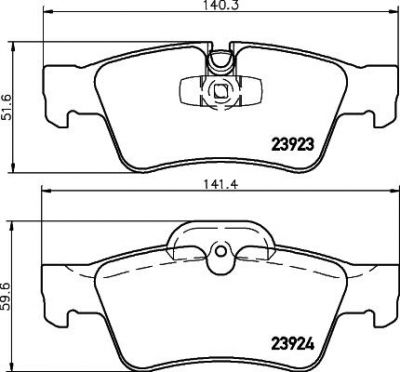 HELLA Колодки тормозные MERCEDES-BENZ W164 ML 05>/W251 R-CLASS 06> задние (0044205220, 8DB 355 011-421)