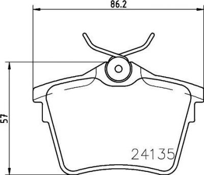 Hella 8DB 355 011-501 комплект тормозных колодок, дисковый тормоз на PEUGEOT 407 (6D_)