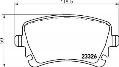 HELLA КОМПЛЕКТ ТОРМОЗНЫХ КОЛОДОК, ДИСКОВЫЙ ТОРМОЗ (8DB 355 011-531)