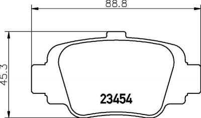 Hella 8DB 355 011-551 комплект тормозных колодок, дисковый тормоз на NISSAN MICRA II (K11)