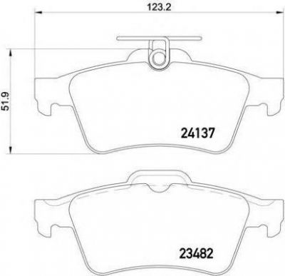 HELLA Колодки тормозные FORD FOCUS II/III/MAZDA 3/OPEL VECTRA C/VOLVO S40 задние (425405, 8DB 355 011-731)