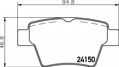 Hella 8DB 355 011-821 комплект тормозных колодок, дисковый тормоз на PEUGEOT 307 SW (3H)