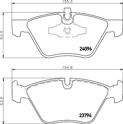 Hella 8DB 355 011-941 комплект тормозных колодок, дисковый тормоз на 3 купе (E92)