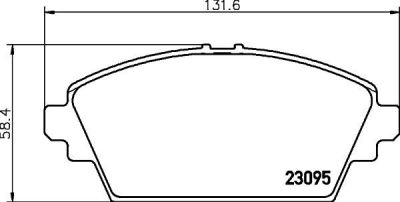 HELLA КОМПЛЕКТ ТОРМОЗНЫХ КОЛОДОК, ДИСКОВЫЙ ТОРМОЗ (8DB 355 011-951)