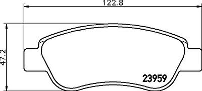 Hella 8DB 355 012-141 комплект тормозных колодок, дисковый тормоз на PEUGEOT 108