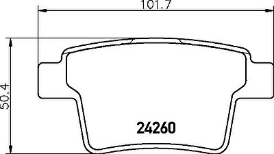 HELLA КОМПЛЕКТ ТОРМОЗНЫХ КОЛОДОК, ДИСКОВЫЙ ТОРМОЗ (8DB 355 012-171)