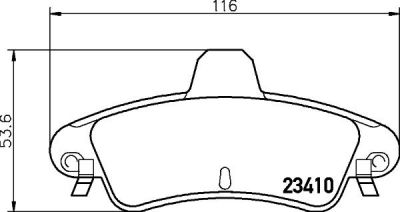 Hella 8DB 355 012-191 комплект тормозных колодок, дисковый тормоз на FORD MONDEO I (GBP)