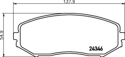 HELLA Колодки тормозные SUZUKI GRAND VITARA 1.9D/1.6/2.0/2.4/2.7/3.2 05> передние (5520065J00, 8DB 355 012-351)