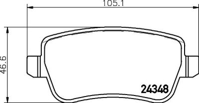 Hella 8DB 355 012-411 комплект тормозных колодок, дисковый тормоз на FIAT CROMA (194)