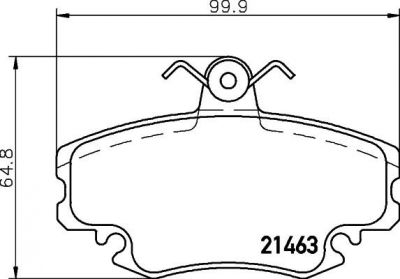 Hella 8DB 355 012-671 комплект тормозных колодок, дисковый тормоз на RENAULT LOGAN I универсал (KS_)