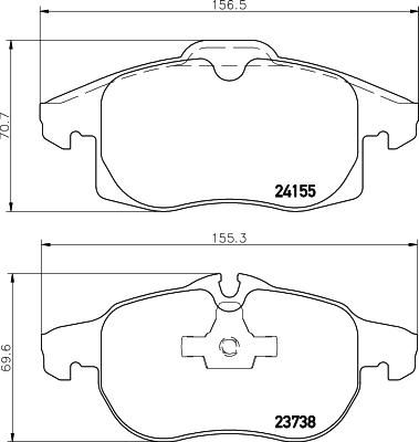 Hella 8DB 355 012-681 комплект тормозных колодок, дисковый тормоз на OPEL SIGNUM