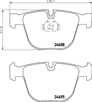 HELLA КОМПЛЕКТ ТОРМОЗНЫХ КОЛОДОК, ДИСКОВЫЙ ТОРМОЗ (8DB 355 013-171)