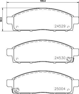 Hella 8DB 355 013-221 комплект тормозных колодок, дисковый тормоз на MITSUBISHI PAJERO SPORT II (KH_, KG_)