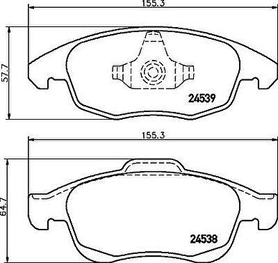 HELLA КОМПЛЕКТ ТОРМОЗНЫХ КОЛОДОК, ДИСКОВЫЙ ТОРМОЗ (8DB 355 013-341)