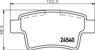 Hella 8DB 355 013-361 комплект тормозных колодок, дисковый тормоз на PEUGEOT 408