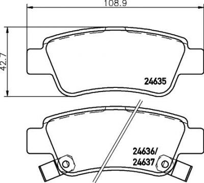 HELLA КОМПЛЕКТ ТОРМОЗНЫХ КОЛОДОК, ДИСКОВЫЙ ТОРМОЗ (8DB 355 013-591)