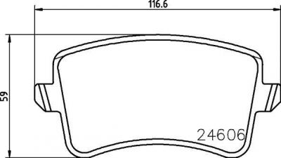 HELLA КОМПЛЕКТ ТОРМОЗНЫХ КОЛОДОК, ДИСКОВЫЙ ТОРМОЗ (8DB 355 013-651)